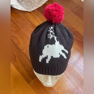 Baby GAP Hat Toddler 4/5 Years Moose Brown / Red Hat Beanie